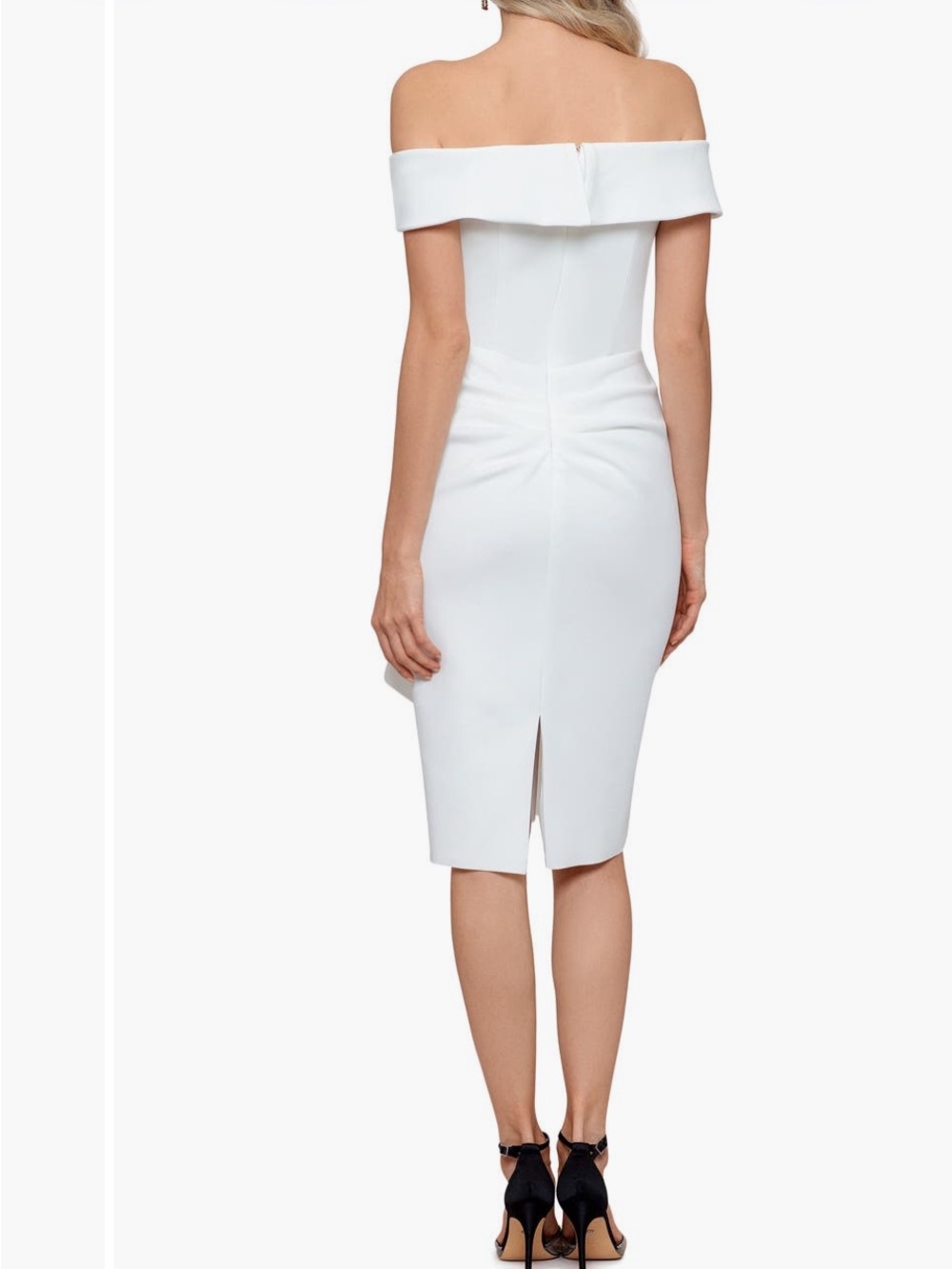 Xscape White Strapless Ruffle Sheath Dress - Picture 2 of 6